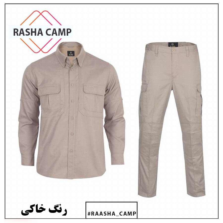 پیراهن و شلوار تاکتیکال و طبیعتگردی S.313 پارچه شطرنجی